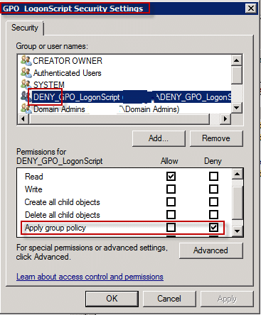 GPO Deny