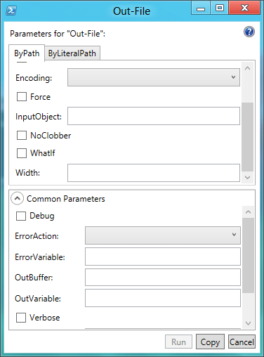 ps3-show-command-common-parameters